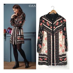 oasis floral shirt dress
